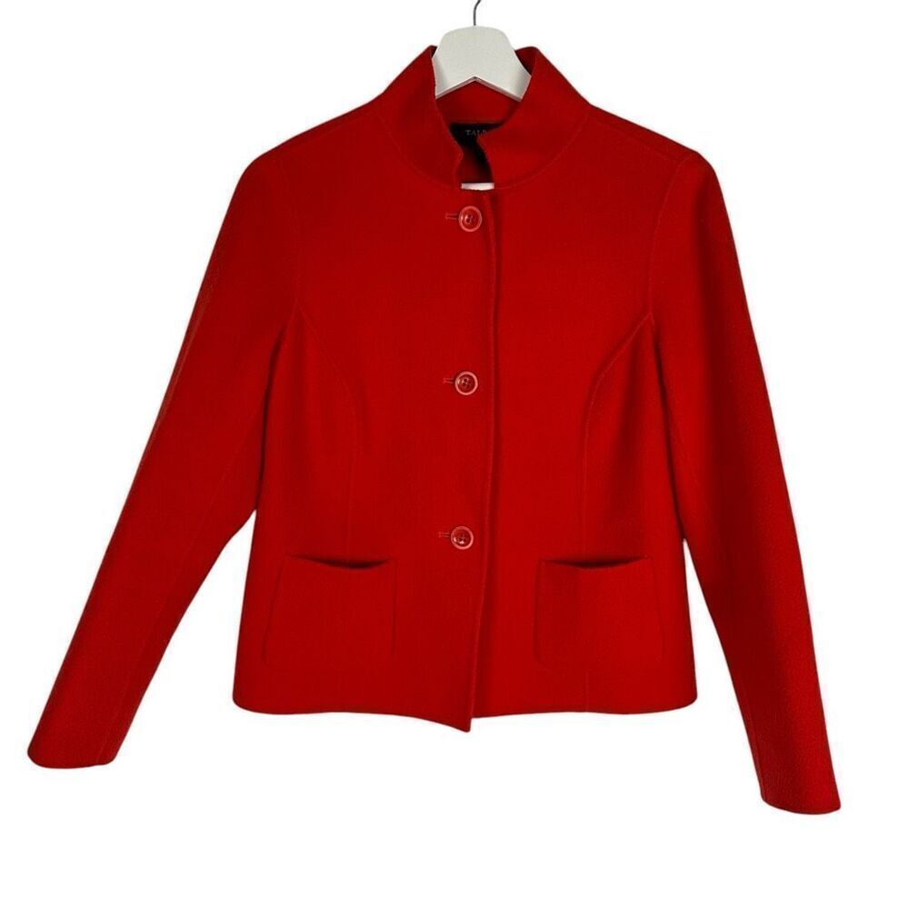 Talbots Orange 2P Lightweight Wool Blend Jacket